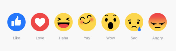 Todas las emociones de Facebook en una barra
