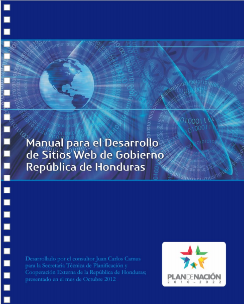 Portada del Manual de Desarrollo de Sitios Web de Honduras
